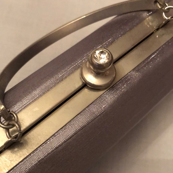 Silver Rectangular Metallic Purse - Picture 3 of 6